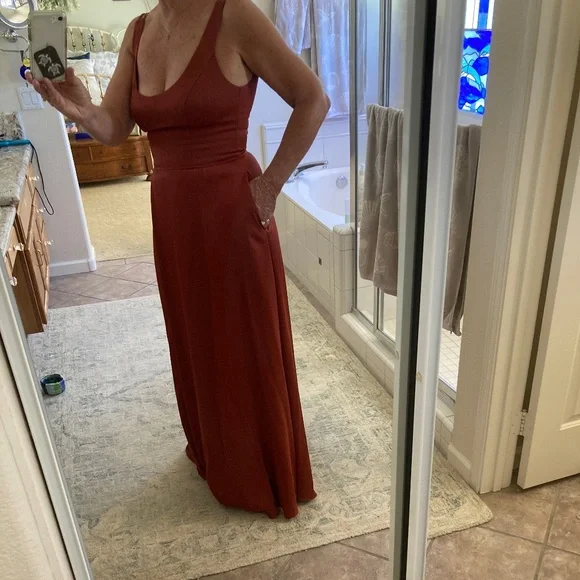 burnt orange bridesmaid dresses david's bridal David's Bridal | Dresses | Burnt Orange Brides Maids Dress